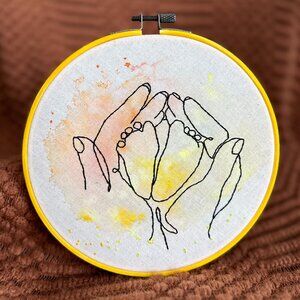 Full hands, Full heart embroidery